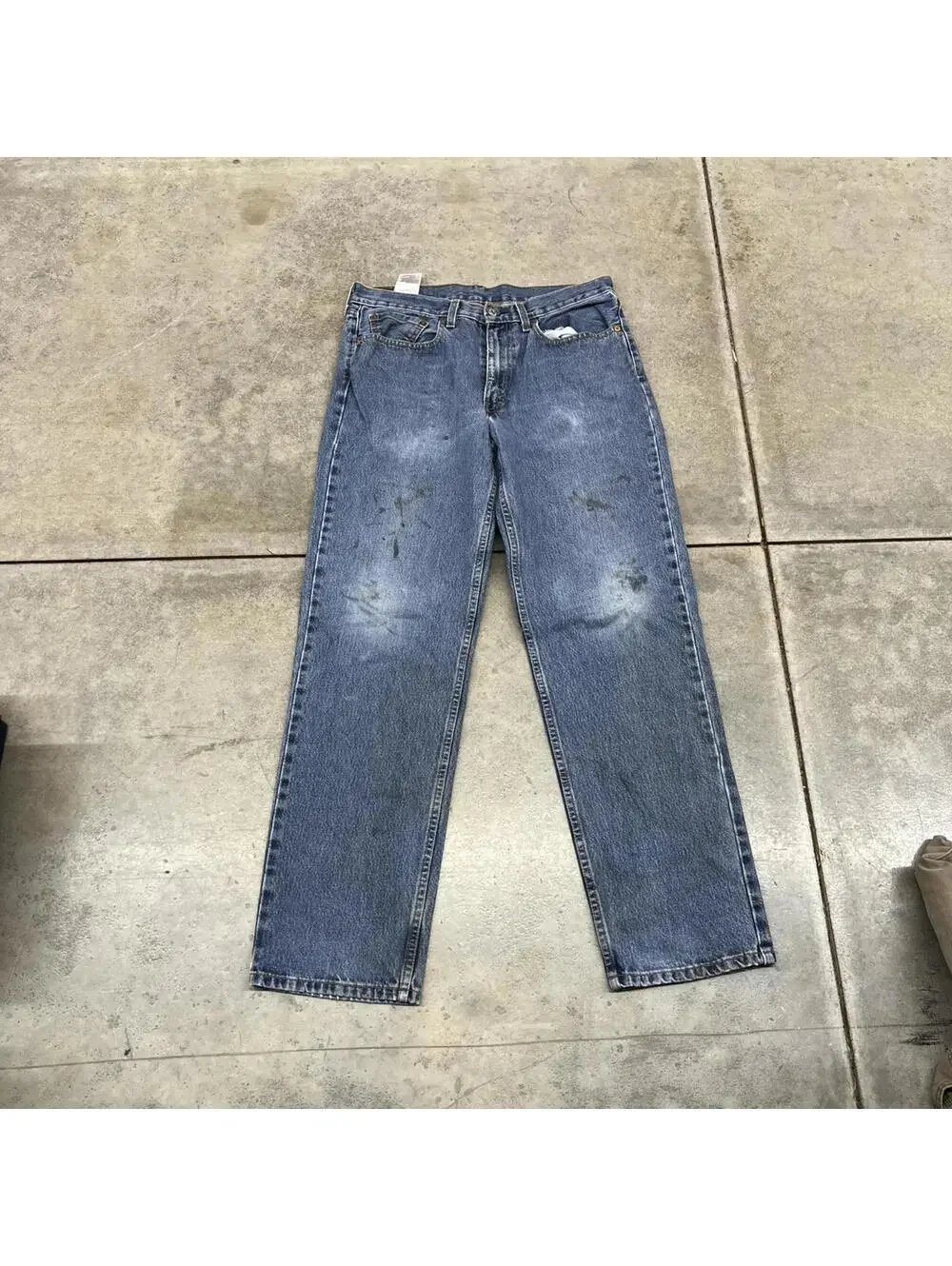 vintage levis 550 faded blue relaxed baggy fit jeans size 34 x 34